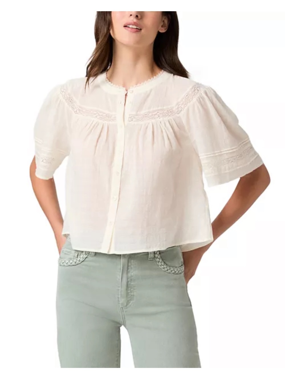 PAIGE Pasadena Button Front Blouse NWT sz xs
